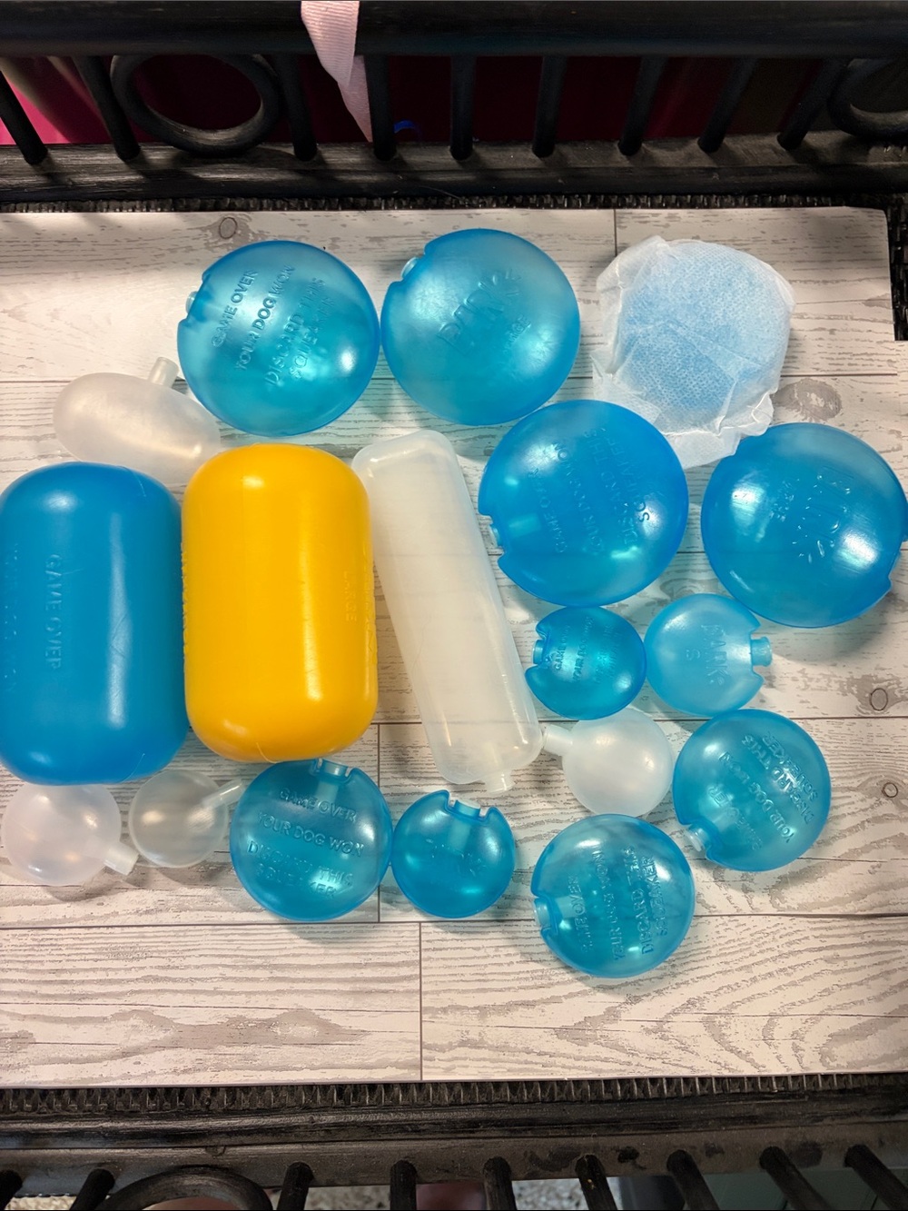 18 Blue Yellow white Dog Toy Inserts squeakers replacements crafts